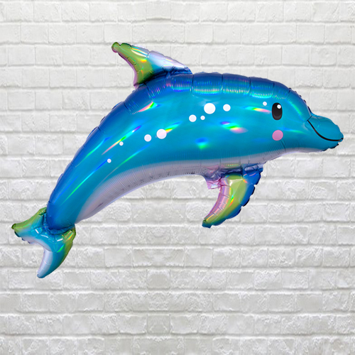 iridescent blue dolphin