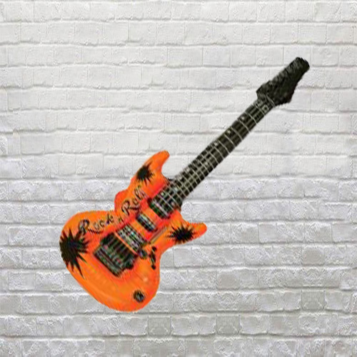 Orange Inflatable Guitar