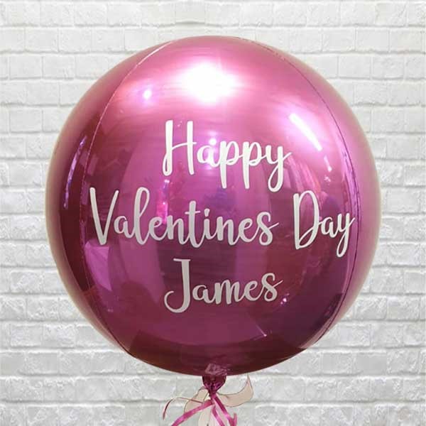 Personalised Valentine Pink Globe