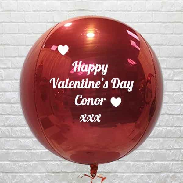 Personalised Red Valentine Globe