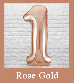 Rose Gold Birthday Numbers