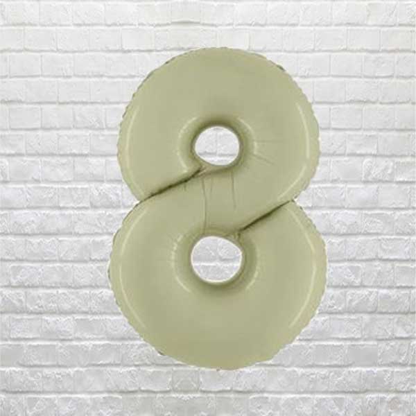 Olive Green Birthday Number 8