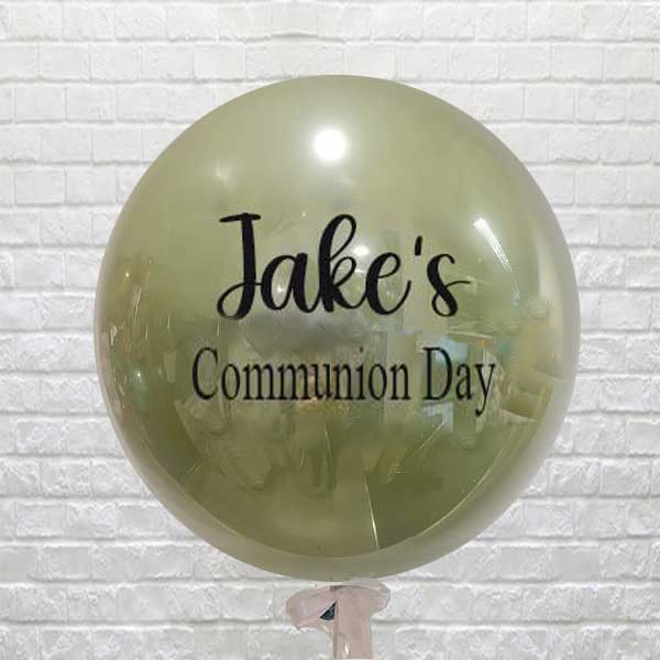 Olive Green Personalised Luxe Balloon