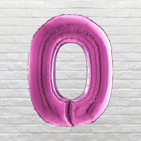 pink birthday number 0