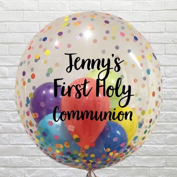 Multi Colour Personalised Confetti Mini Bubble