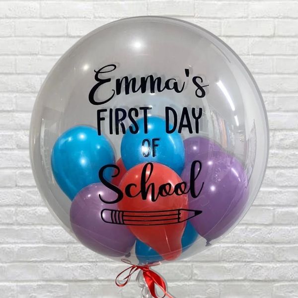 Personalised First Day of School Bubble Balloon
