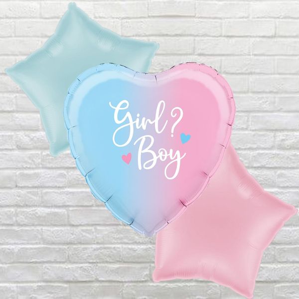 Gender Reveal Heart Bouquet