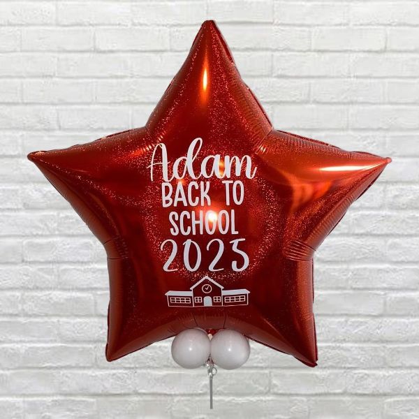 Personalised Back to School Large Star Balloon